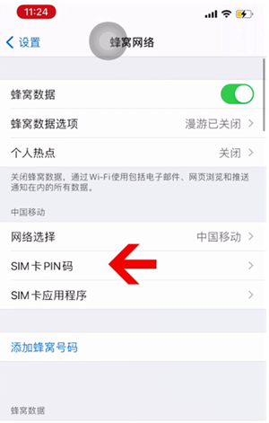 点军苹果14维修网分享如何给iPhone14的SIM卡设置密码 