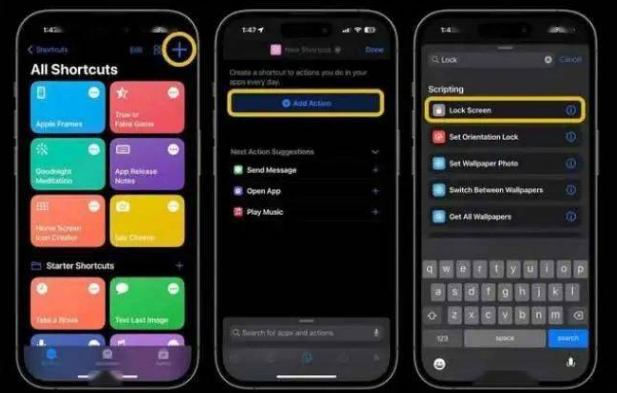 点军苹果14锁屏维修店分享iPhone14升级iOS16.4后如何创建锁屏快捷方式 