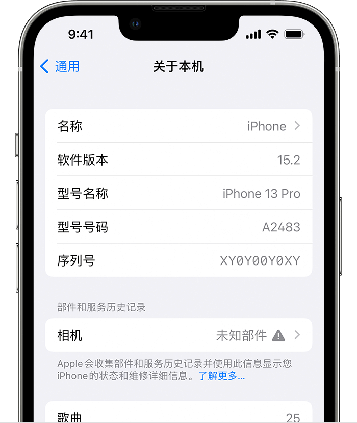 点军苹果维修分享iPhone 出现提示相机“未知部件”是什么原因？ 