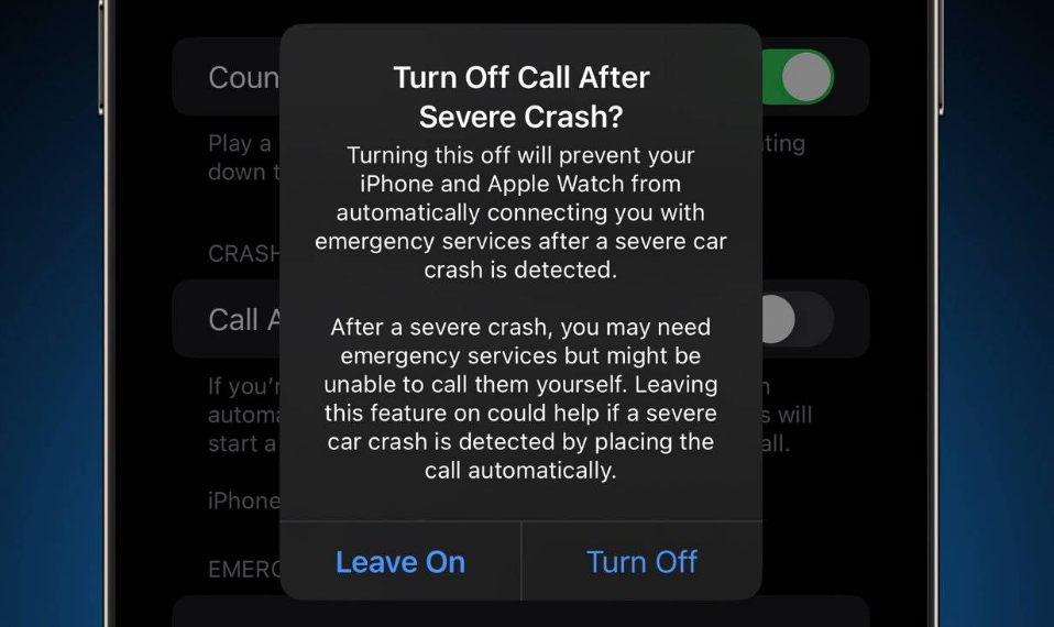点军苹果14维修分享 iPhone 14 和 Apple Watch 上关闭崩溃检测 