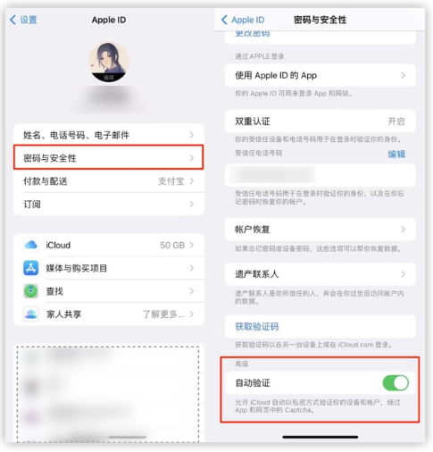 点军苹果手机维修分享iOS 16 自动验证功能开启方法 